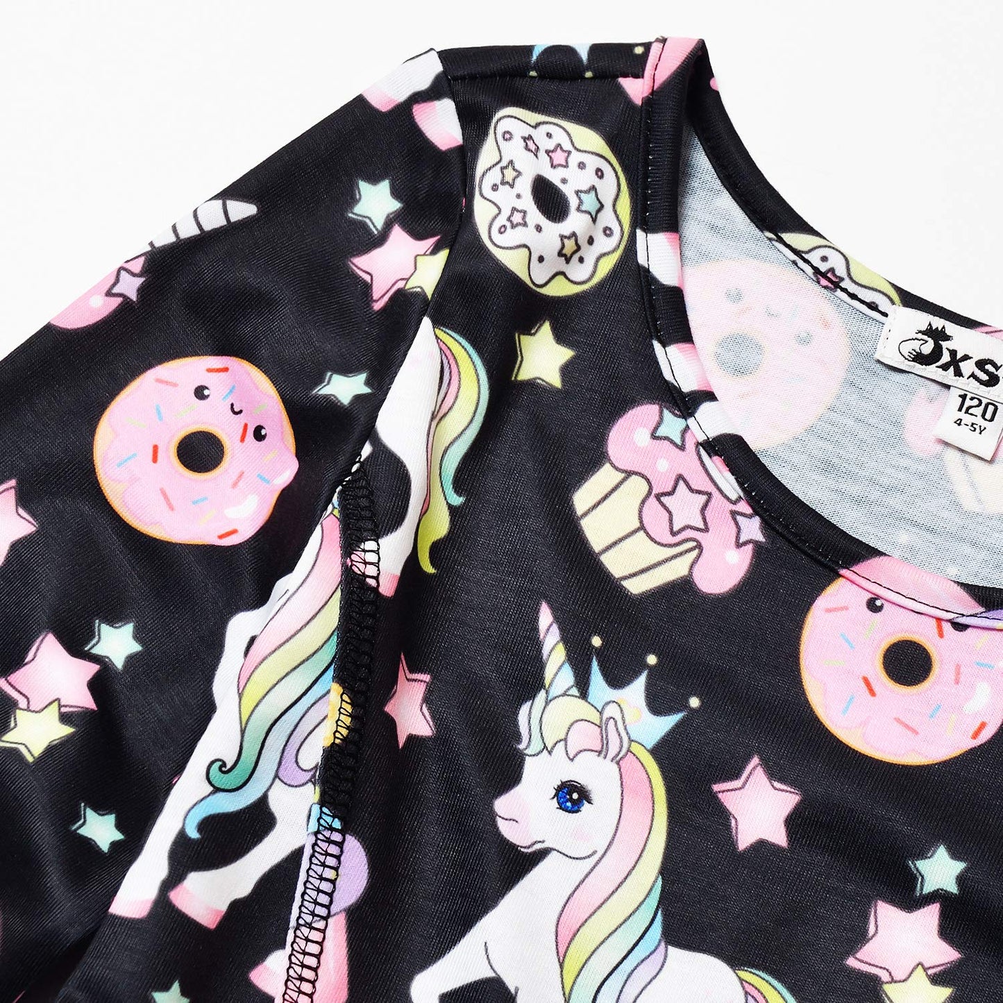Unicorn Dresses for Girls 7-16 Long Sleeve Unicorn Clothes Swing Dress Black