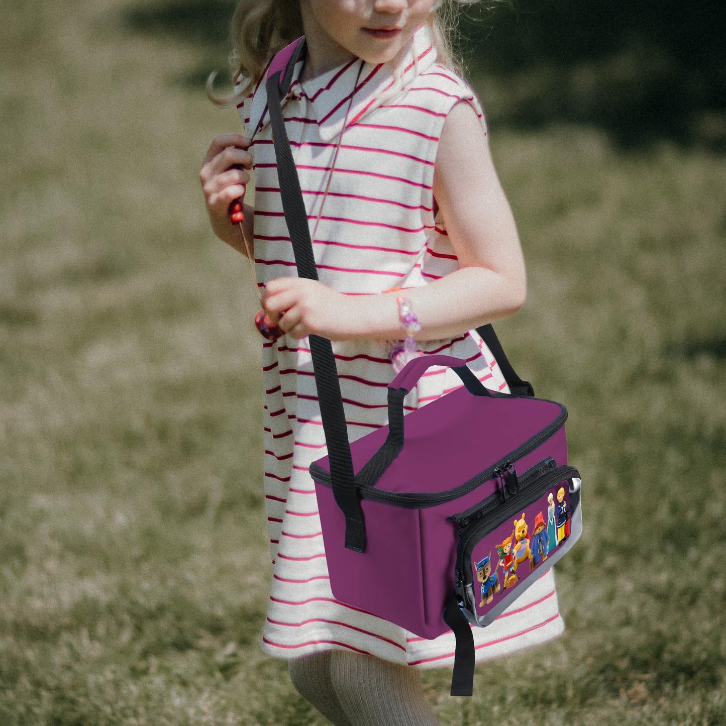 Bag For Toniebox, Purple Carrying Case With Transparent Bag For Creative Tonies Figures Storage Transport, Shoulder Bag With Rem