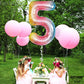 Katchon, Giant Rainbow Number 5 Balloon - 40 Inch | 5 Balloon Number For 5Th Birthday Decorations | Rainbow 5 Balloon, Rainbow Birthday Decorations | 5 Birthday Balloon, Unicorn Party Decorations