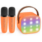 YLL Mini Karaoke Machine for Kids Adults, Portable Bluetooth Speaker with 2 Wireless Microphones, Birthday Gifts Toys for Girls 