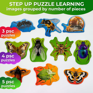 Quokka Toddler Puzzles Ages 2-4 - Large Floor Puzzles For Kids 3-5 - 8 Realistic Animal Shapes | Extra Thick Cardboard | Prescho