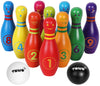 TOWO Wooden Skittles for Children - Wooden Skittle Set with Animal Faces and Numbers - 10 Pin Bowling Set for Kids Garden Toys- Wooden Toys for 2 Year Old