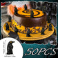 50 Pcs Mini Halloween Figurines Miniature Crows Mini Resin Figures Black Raven Halloween Decor Mini Resin Animals For Mini House