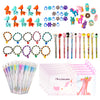 TOYZOLDER Return Gift Combo Pack of 10 (70 Pieces) | Colorful Pouch, Triangular Ruler, Push Pencil, Cute Eraser, Bracelet, Blow 
