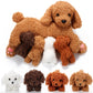 Honoson Nurturing Dog Stuffed Animal with Puppies Set Nursing Mommy Dog Plush with 4 Baby Puppies Soft Cute Stuffed Plush Toys f