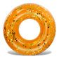 POZA Inflatable Pool Float Tube - enhanced Sparkly Confetti Pool Float  Inflatable Tube Ring Pool Float for Kids  mature-themeds  Heavy Duty Pool Ring Party Float for Beach  Lake - 36 Inch  Orange Gold