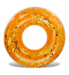 POZA Inflatable Pool Float Tube - enhanced Sparkly Confetti Pool Float  Inflatable Tube Ring Pool Float for Kids  mature-themeds  Heavy Duty Pool Ring Party Float for Beach  Lake - 36 Inch  Orange Gold