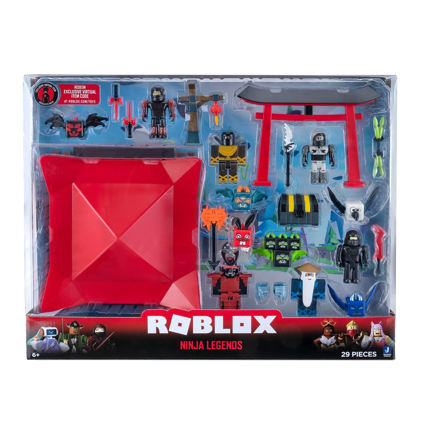 Roblox Deluxe Playset Ninja Legends - Standard Size, Multicolor, Model 888 ROB0497, Plastic Material