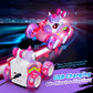Carsky Unicorn Remote Control Car For Girls,360Stunt Rc Cars Rotation 4Wd Remote Cars With Led Lights,Fun Indoor Outdoor Toys Fo