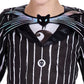 IKALI Halloween Costume for Kids Boys Black and White Striped Set Dress Up Outfit