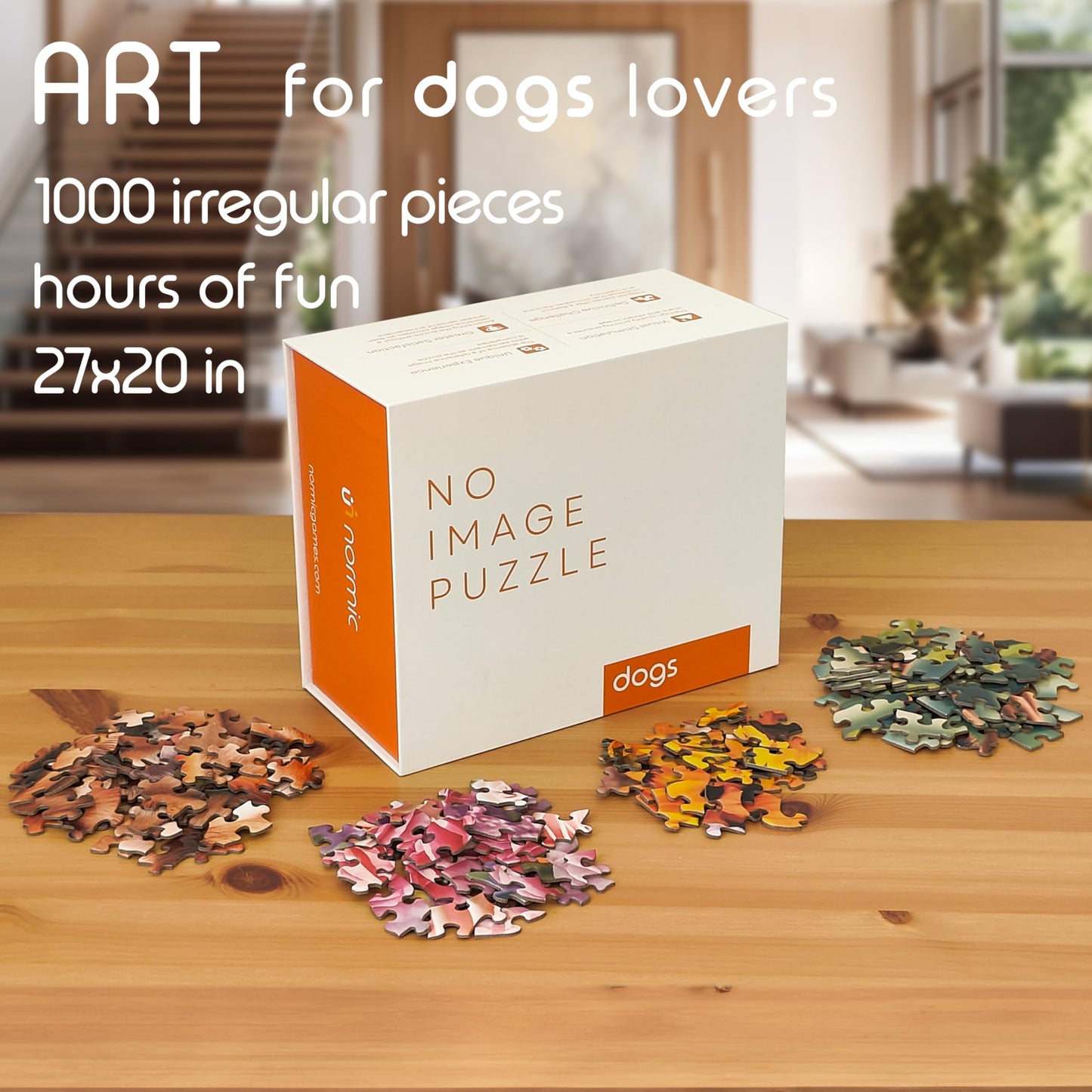Normic 1000-Piece Jigsaw Puzzle - Extreme Difficulty, Standard Size (27x20in), Paper, Dogs Theme, Unique Gift for Adults