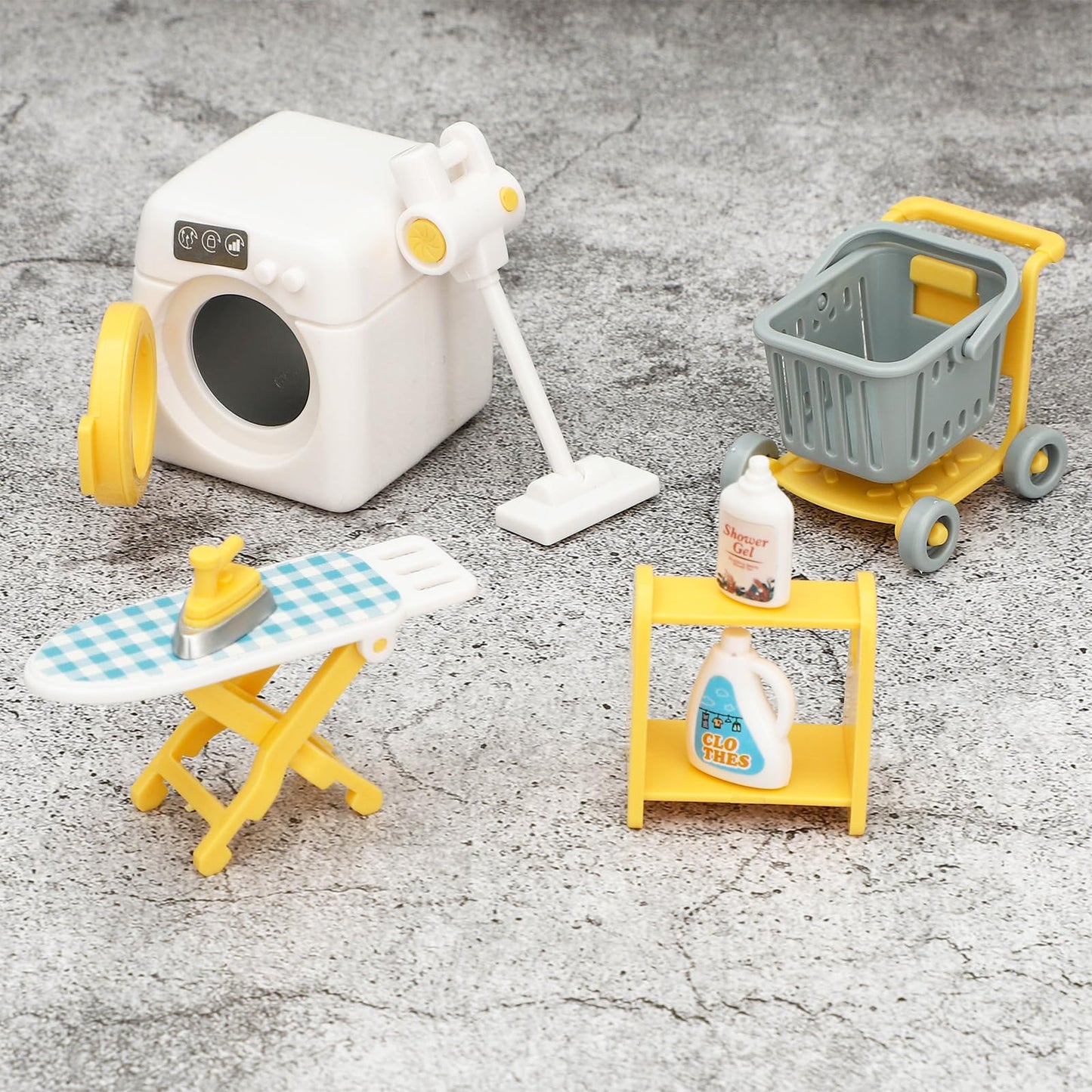 Onest 84 Pieces Dollhouse Furniture Set Mini House Accessories With Bathroom Kitchen Dining Room Laundry Room Miniature 1:12 Furniture Accessories Model For Kids