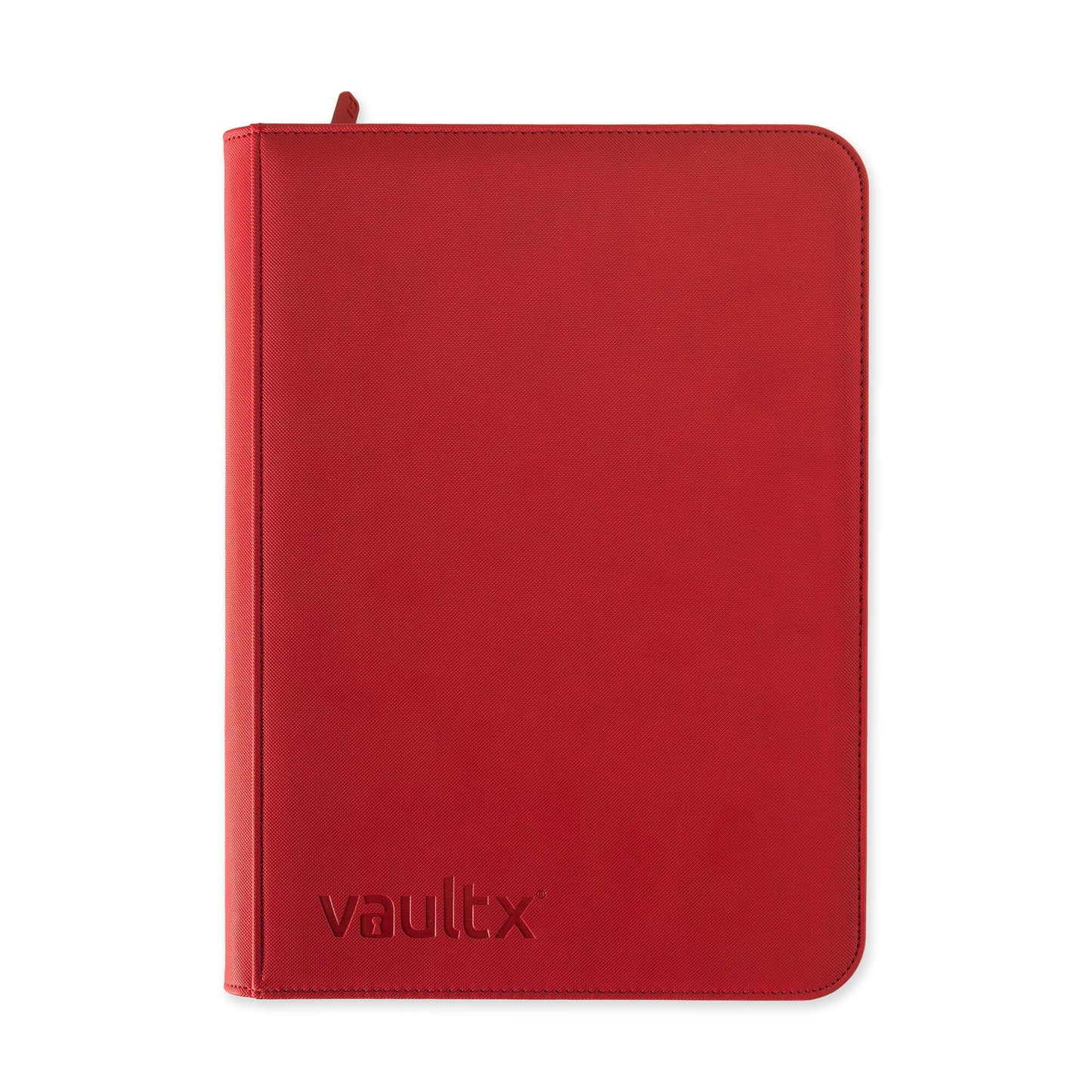 Vault X 9 Pocket Trading Card Zip Binder  360 Cards  enhanced Exo-Tec Album Material  20 Side-Loading Pages  Folder for Collectible Games  Sports  TCG (Red)