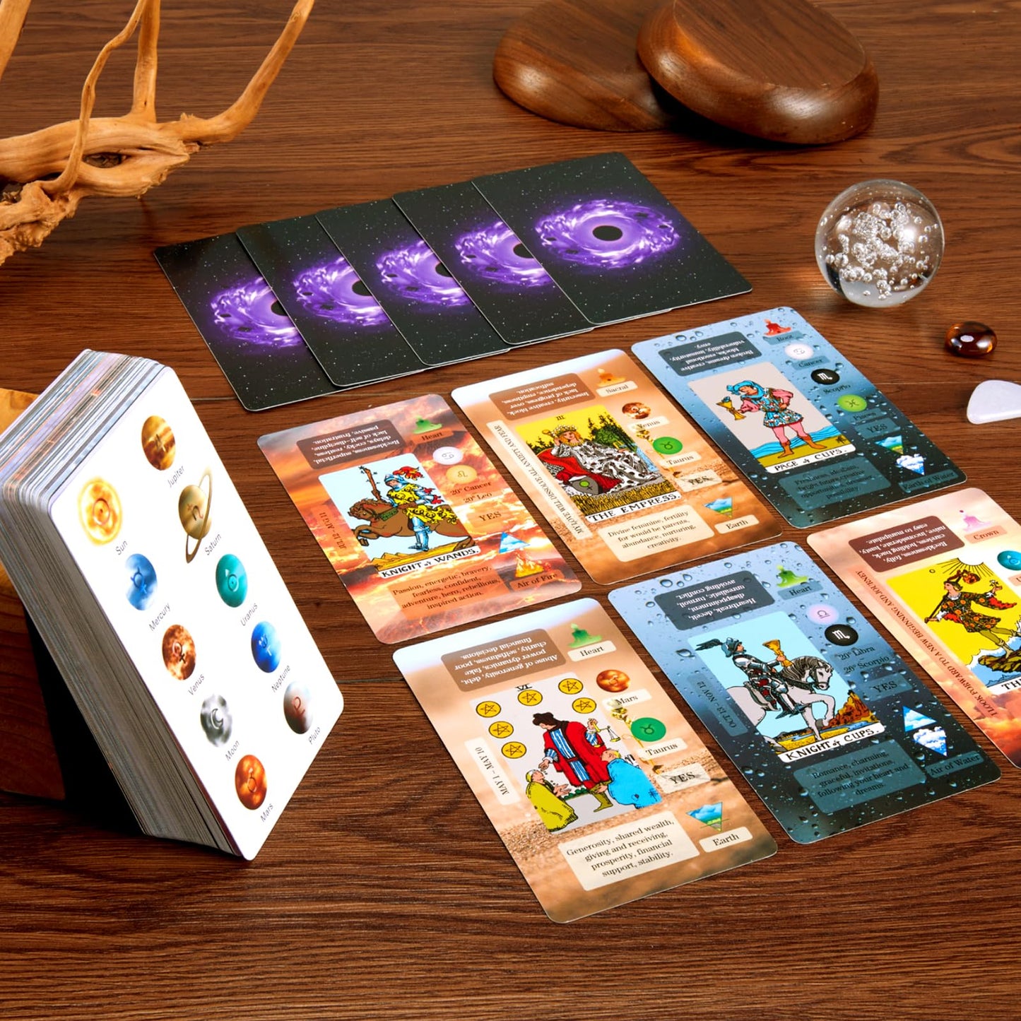 Xsylohxl Tarot Cards For Beginners Tarot Deck With Meanings On Them Training Tarot Deck With Message For Reading Classic Learnin