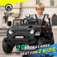 Joywhale 2 Seater 4Wd Kids Ride On Truck Car, 12V Electric Truck For Big Kids W/Remote, 10Ah Big Battery Powered Motorized Toy C