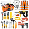 Deejoy Tool Set with Tool Box & Electronic Toy Drill, Pretend Play Kids Construction Kits for Kids Ages 3-5 Years Old, Toddler B