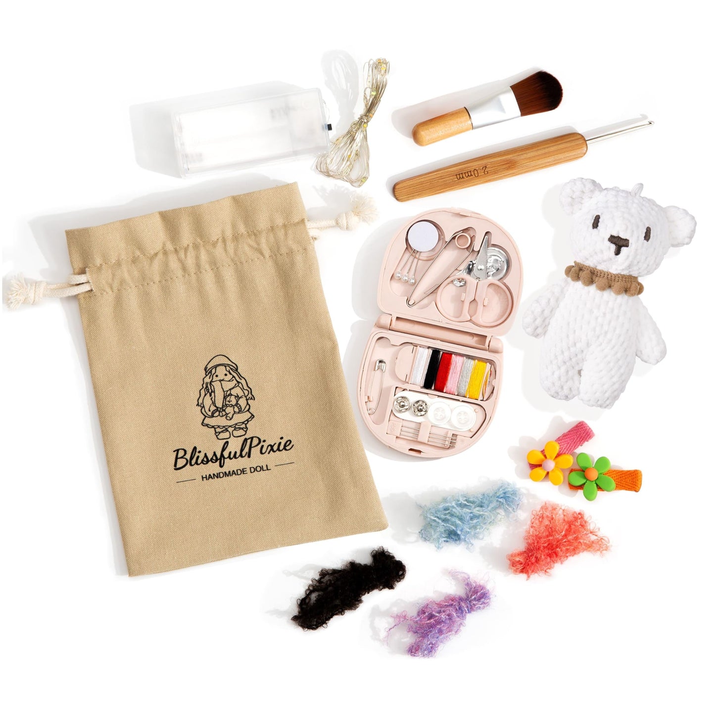 Blissfulpixie Handmade Waldorf Doll- Amy 12'', Soft Girl Rag Doll With Cute Stuffed Plush, Ideal First Doll For Babies & Toddler