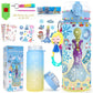 PERRYHOME Decorate Your Own Frozen Water Bottle Kits for Girls, Frozen Toys for Girls Age 4-10 Painting Crafts, Fun Arts and Cra