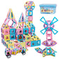 Magnetic Tiles Building Blocks Toys For Kids, 136 Pieces 3D Creative Castle Construction Magnetic Stacking Set Preschool Intelligence Stem Toys For Girls Boys Age 3Years And Up (Educational Set)