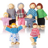 Wooden Doll House People Of 8 Figures, Dolls Family Set For Girls Toddler Kids Dollhouse Accessories Toy