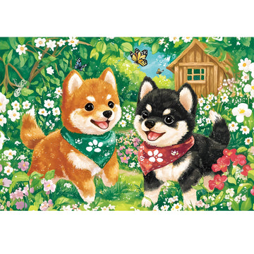 100 Piece Puzzles For Kids,Funny Puppy Puzzle For Kids Ages 4-6 6-8 8-10,Unique Large Piece Jigsaw Puzzle,Recycled Paper,Bright