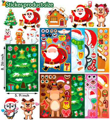 Christmas Stickers For Kids - Cute Stickers Christmas Gift - Christmas Stocking Stuffers For Kids - Christmas Decorations,Christ