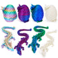Shuwnd 4Pcs 3D Printed Dragon Eggs With Dragon Inside,Prefilled Mini Easter Eggs Articulated Crystal Dragon Fidget Toys,Easter Basket Stuffers,Mystery Mythical Pieces Dragon,3D Printed Animals Toy Set