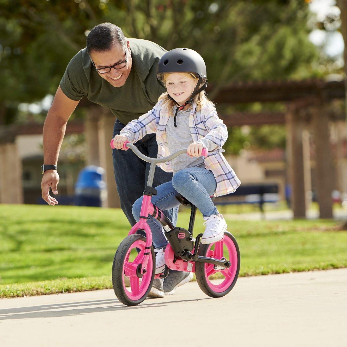 Little Tikes My First Balance-to-Pedal Bike, 2-in-1 Pink, 12-Inch, for Ages 2-5, Ethylene Vinyl Acetate Material