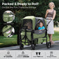 Stroller Wagon for 2 Kids with Canopy, Foldable All-Terrain Wagon Stroller with Adjustable Push/Pull Handle, Parent Organizer, 5