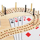 We Games Classic 29 Cribbage Set - Solid Wood 3 Track Board With Metal Pegs, Unique Design And Cribbage Board Game Set For Adults, 9 Metal Cribbage Pegs, 10.5 Inches