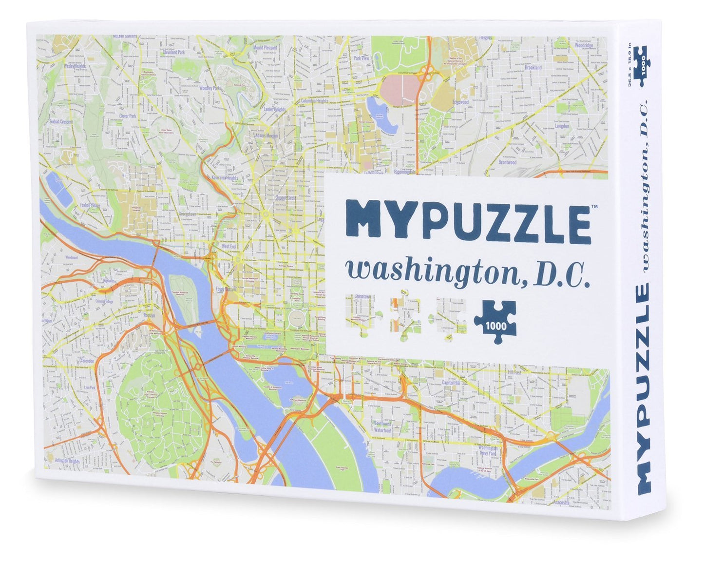 GeoToys Metropuzzle  Washington  D.C. Jigsaw Puzzles 1000 Pieces  Detailed Map Geography Puzzle  Challenging mature-themed Puzzle  Fun Puzzles for mature-themeds  Family Puzzles  US City Puzzle Map Poster Included