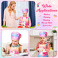 R HORSE Kid Apron and Chef Hat Set - 2Pcs Adjustable Magic Horse Children Kitchen Apron Dress up Role Play Chef Toy Kid Funny Co