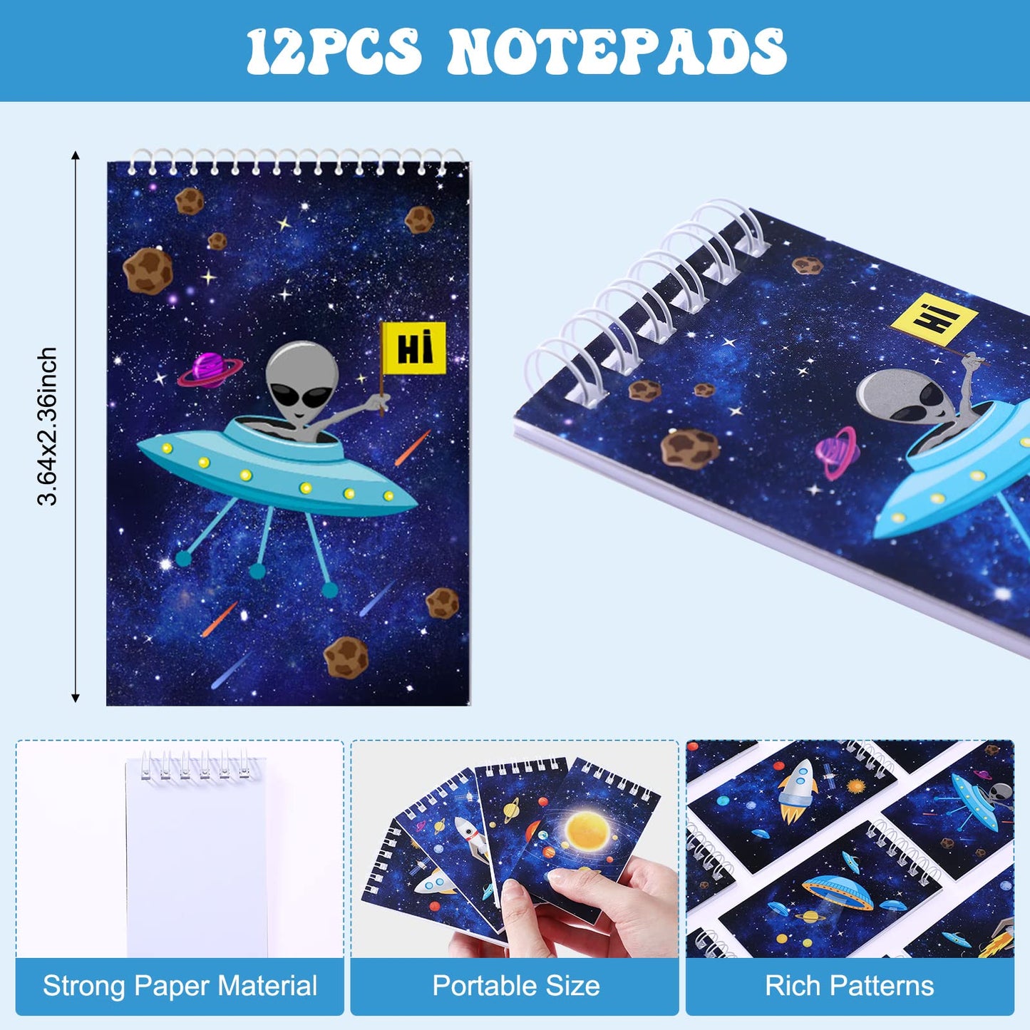 Faccito 86 Sets Space Party Favors Astronaut Party Favors Space Stationery Set Classroom Reward Gifts Prizes Notepads Pencils St
