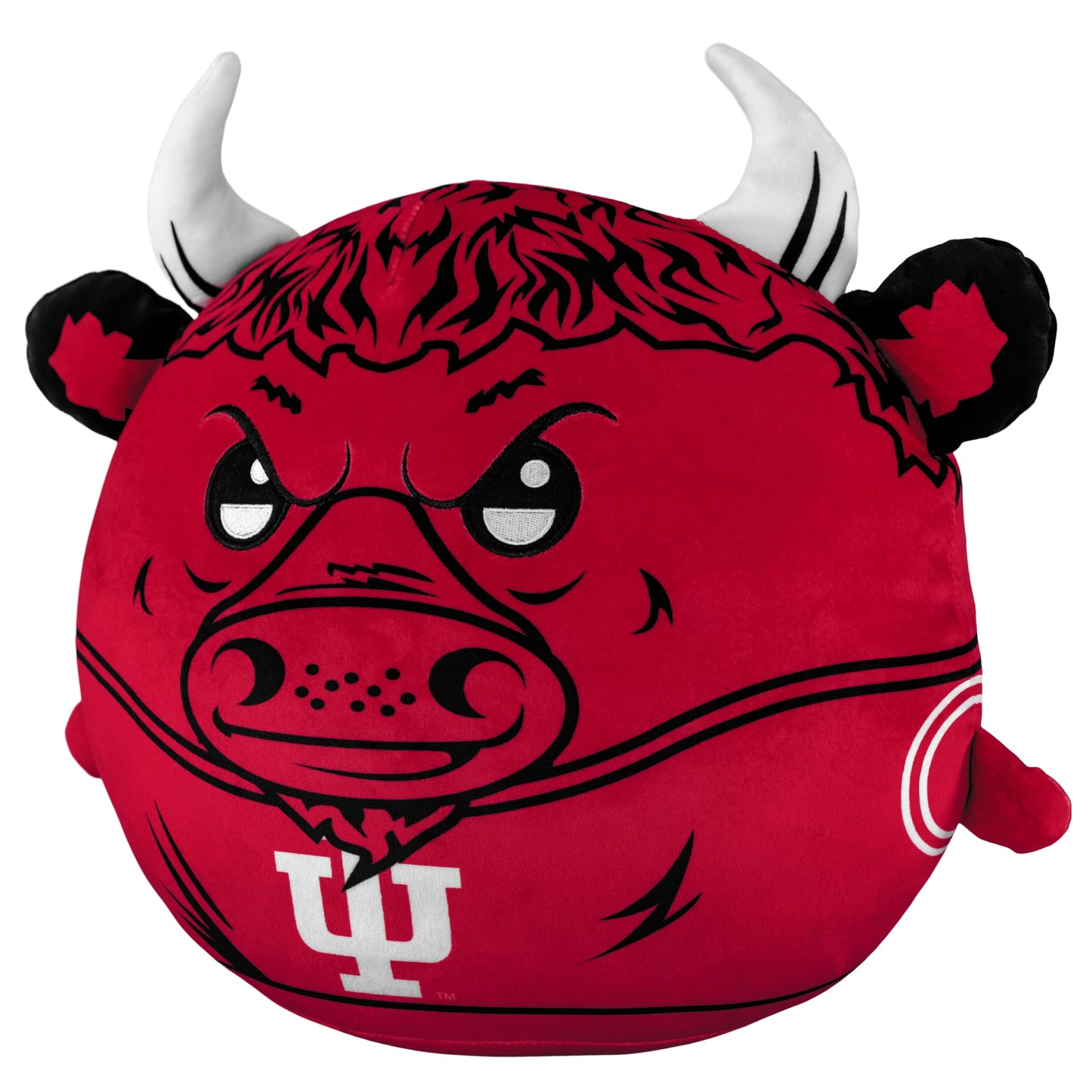 The Sleep Squad Indiana Hoosiers Bison 12" Plush Kiri Cloud Mascot - Official Collegiate Crystal Velboa Polyester