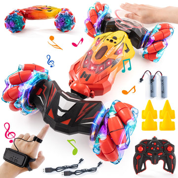TADOZIC Gesture Sensing RC Stunt Car, 2.4GHz 4WD Stunt Car Toys for Ages 6-12 yr Boys Girls, Hand Controlled Remote Control Twis