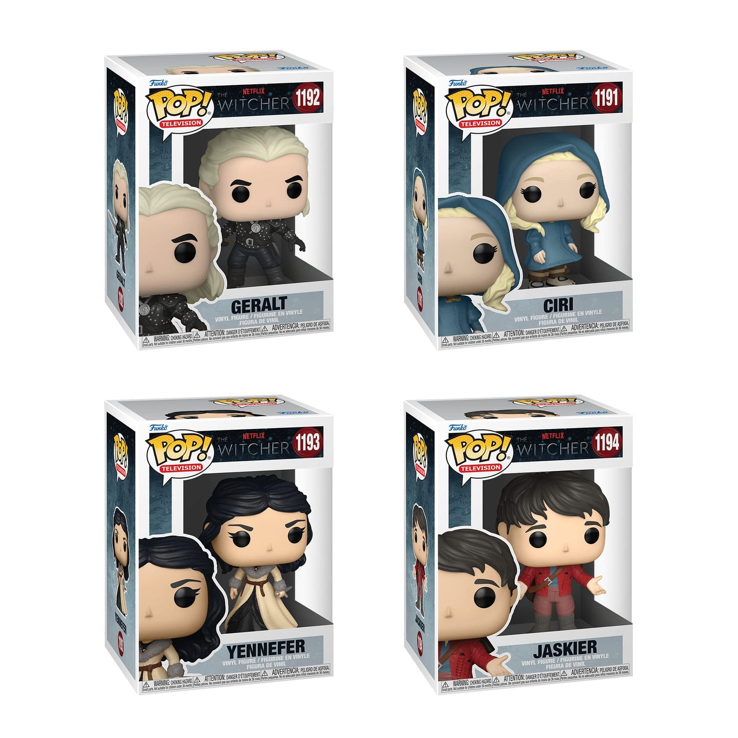 Funko Pop! Television: The Witcher Collectible Vinyl Figures, 3.75 '' (Set Of 4)