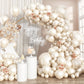 Pearl White Sand Balloons Pearl Beige Balloons Garland Arch Double-Stuffed White Balloon Different Sizes 18/12/10/5Inch 61Pcs Iv