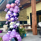 Purple Black Balloons, 60 Pcs 12 Inch Metallic Purple Silver Black Balloons, Black Purple Birthday Balloons With Confetti Balloo