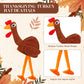Hanaive 10 Pieces Thanksgiving Turkey Hats Bulk Turkey Hats for Dress-up Party Plush Trot Hat Party Supplies(Uniform Style)