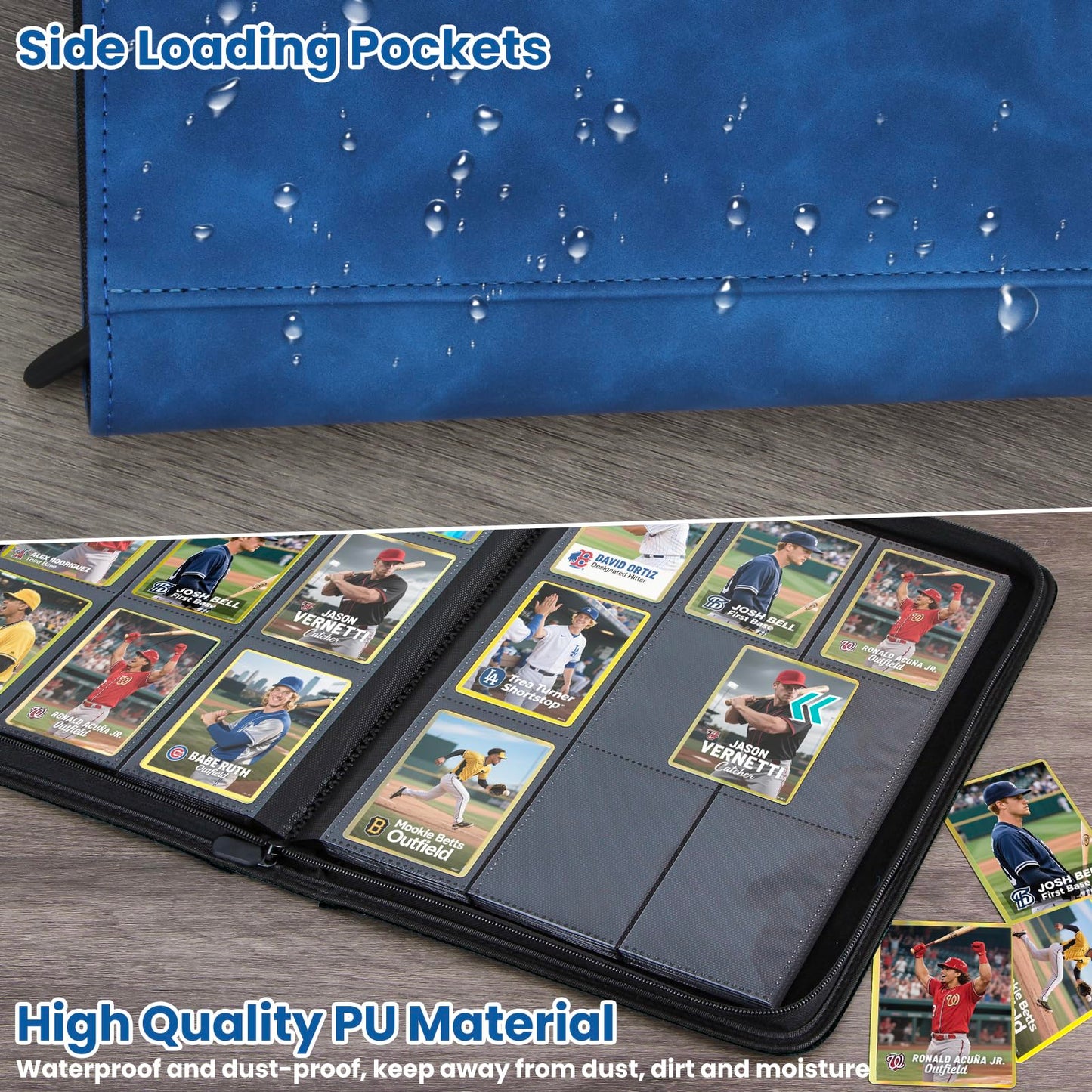 Pok?pal Trading Card Binder  9 Pocket Card Collection Binder for 540 Cards  enhanced Card Book Double Sided Pocket  Collector Album Holder Folder for TCG PM MTG OPCG YGO Sports Cards (Sapphire Blue)