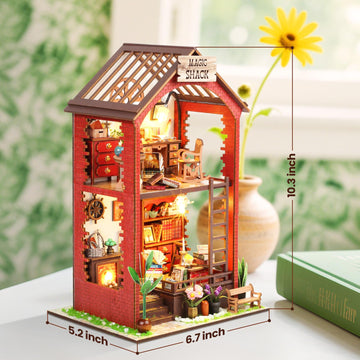 Book Nook Kit  Christmas DIY Dollhouse with Sensor Led Light  Wooden Puzzles  limited availability  for 14+ Teens and mature-themeds Building