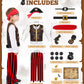 Bibuty Pirate Costume Kids Halloween Costumes For Boys Girls, Pretend Play & Dress Up Clothes For Little Boys Girls Halloween Costumes For Kids, Toddler Boys Pirate Costume Toys Gifts For Kids 3-6