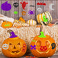 JULBEAR 300 Pieces Halloween Foam Stickers Glitter Self-Adhesive Pumpkin Spider Bat Craft Stickers for Kids Halloween Party Favo