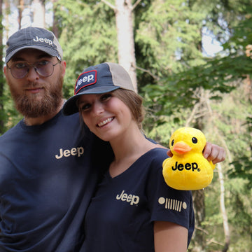 Jeep Text Logo Duck Stuffed Animal Plush - Perfect Enthusiasts You'Ve Been Ducked (Yellow)