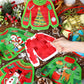 DoubleFill 48 Sets Christmas Ugly Sweaters Suncatchers Craft Kit Christmas Tree Ornaments Stained Glass Xmas Window Arts and Cra