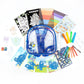 Bluey Ultimate Activity Backpack - 10+ Activities, Includes Stickers, Scratch Arts, Posters, Coloring Roll, Markers - 8.75"x3.75"x8.75" - Blue