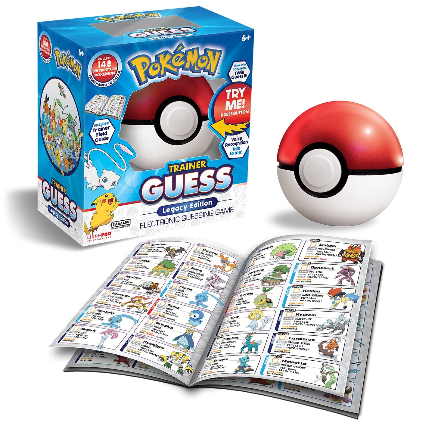 Pokemon Trainer Guess Legacy'S Edition Toy, I Will Guess It! Electronic Voice Recognition Guessing Brain Game Pokemon Go Digital Travel Board Games Toys