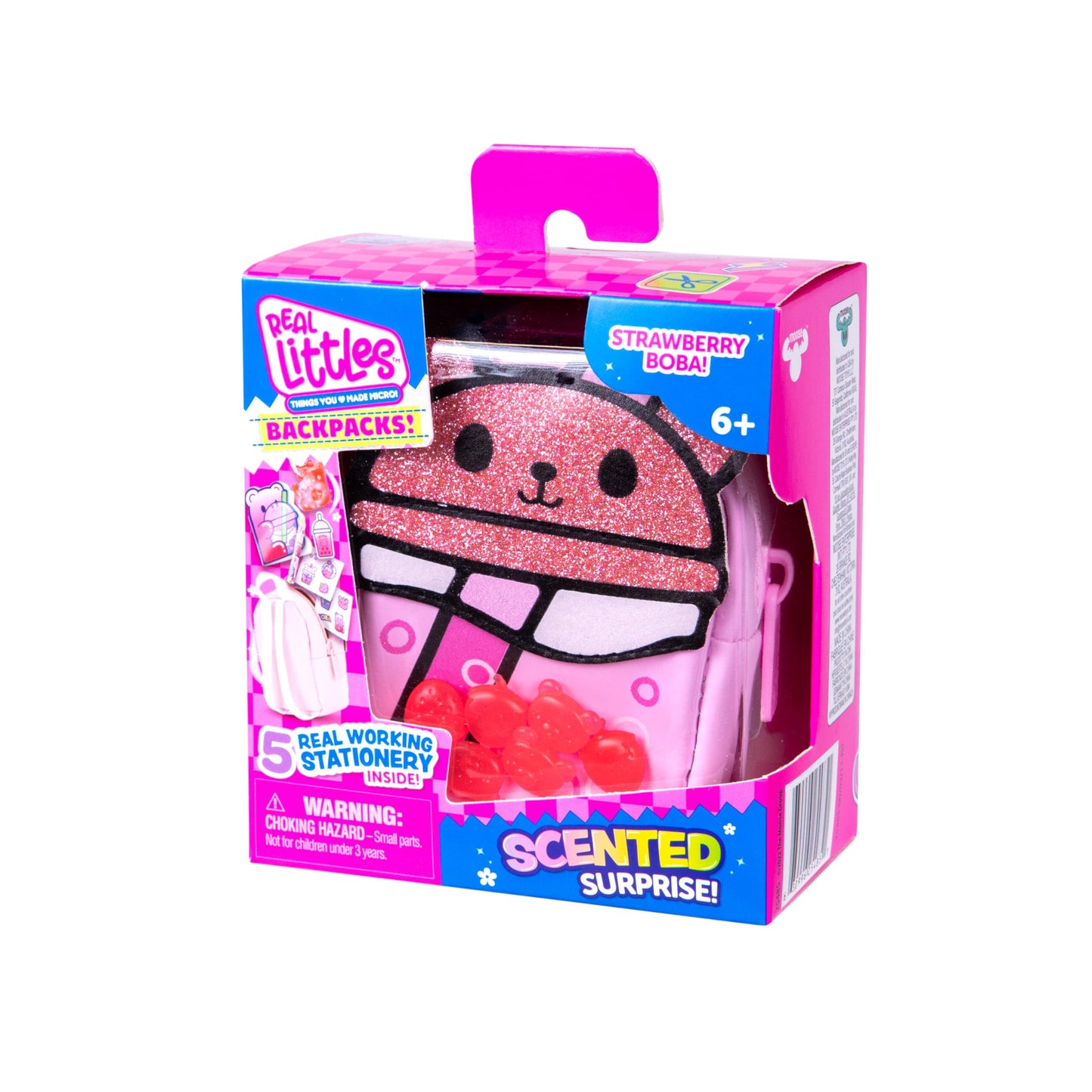 REAL LITTLES - Scented Surprise Micro Backpacks, Soft, Fluffy, Cute Food Themed Micro Backpack With 5 Scented Real Working Micro