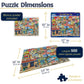 White Mountain 500 Piece Jigsaw Puzzle - Seaside Village, Italy, Engineered Wood, Blue & White, Model 1776pz