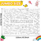 Naozinebi Welcome Coloring Poster For Kids Giant Coloring Poster Large Positive Affirmation Inspirational Coloring Tablecloth Ju